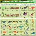 34PCS Dinosaur Toys for Kids 3-5 with Storage Box,Realistic Dinosaur Figures for Kids 3-5 Years Old,Birthday Gift for Boys Girls