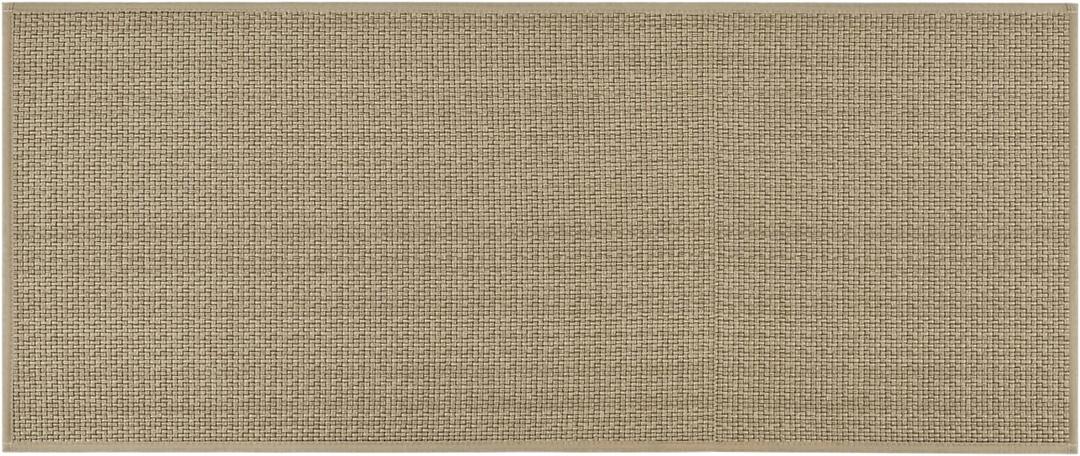 Artoid Mode Washable Non Slip Rubber Backing Kitchen Rugs Doormat, Absorbent Kitchen Floor Mats Front of Sink Kitchen Mats for Floor Home Decor 20x48 Inch (Linen)