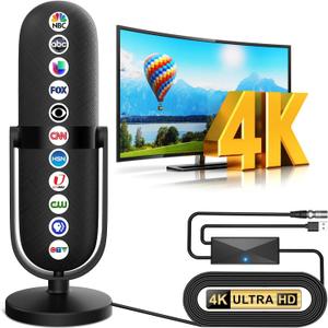 tv Antenna for Smart tv Indoor, 4k 1080p 880+ Long Range ReceptionDigital Antenna Supports HD for Smart Local Channels HDTV Antenna