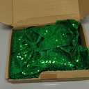 12 Pcs Large Glitter Cheer Bows (Green) - 8" Big Hair Bows for Sports Cheerleaders Accessories, Girls, Teens Women, 12 Count