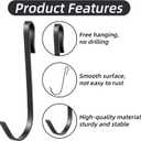 Teaaha 30 PCS J Hooks for Hanging, 2.4 Inch Clip-On Stainless Steel Wire Shelf Hooks, J Shaped Rack Hanger Sink Grid Hook for Hanging Closet, Kitchen Utensil, Pot, Pan, Bags