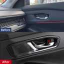 Car Accessories Fit for Honda Accord 2023 2024 2025 2026 Door Handle Bowl Cover Trim Interior Frame Molding Stickers (Carbon Fiber Style) ABS 4PCS