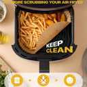 Katbite Air Fryer Liners Disposable - 8 inch Square Non-Stick Airfryer Paper Liners, Unbleached Parchment Paper for 5 to 8 Qt Basket, Frying, Baking, Cooking, Roasting, Easy Cleanup, 130pcs