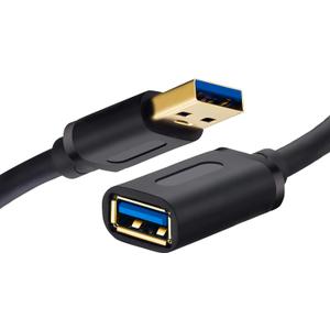Tan QY USB 3.0 Extension Cable 25Ft, USB 3.0 High Speed Extender Cord Type A Male to A Female for PlayStation, Xbox, USB Flash Drive, Hard Drive, Card Reader,Scanner,Printer,Keyboard 