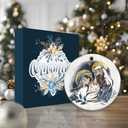 2 x Holy Family Nativity Ornament 2025  Mary, Joseph & Baby Jesus Gold Halo Ceramic Ornament  Christian Christmas Tree Decoration, Religious, Catholic Faith Keepsake 2024