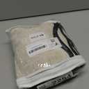 Linen Shower Curtain Beige Cute Black Scalloped Boho Modern Shower Curtains for Bathroom Set, 72" W x 72" L