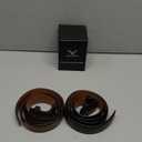 BULLIANT Men's Ratchet Belt 2 Pack-Click Leather Belt Adjustable for Men Gift 1 3/8-Cut for Perfect Fit