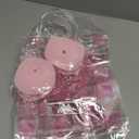 Wesnoy 4 Pcs Pink Bow Clear PVC Gift Bags with Handle Coquette Bowknot Party Favor Pink Plaid Bow Candy Treat Tote Bags for Birthday Party