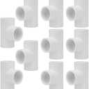 10 Pack 3 Way 3/4 Inch Tee PVC Pipe Fittings Connector SCH40 Furniture Build Grade PVC Corner Fittings Elbow Fittings for DIY PVC Shelf Garden Support Structure Tent Connection