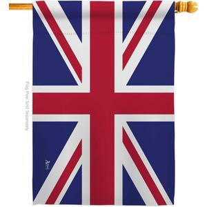 United Kingdom House Flag - Regional Nationality Nation International World Country Particular Area - Decoration Banner Small Garden Yard Gift Double-Sided Made in USA 28 X 40
