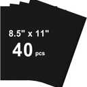 40 Sheets Cardstock 8.5x11, 65lb Black Card Stock, Construction Paper, 180gsm Thick Printer Paper for Printing, Painting, Card Making, Kids School Supplies,Party Decorations