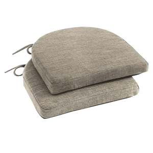 Chair Cushions for Dining Chairs with Ties and Removable Cover, Dining Kitchen Chair Pads with Non-Slip Bottom, High-Resilience Indoor Seat Cushions, 16'' x 16'' x 2'', Set of 2, Khaki