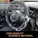 PINCTROT Comfy Grip Steering Wheel Cover, Anti-Slip Design, Universal 14.5-15 Inch (Silicone White)