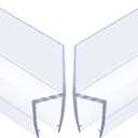 AmazerBath Shower Door Side Seal Strip (Set of 2), Frameless Glass Shower Door Seal Strip - Suitable for 3/8 Inch Glass, 78 inch