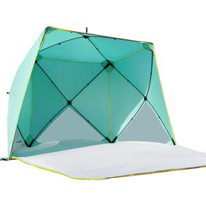 Old Bahama Bay Pop Up Beach Tent, Portable Shade Sun Shelter UPF50+ UV Protection for 4 Person Extendable Floor for Fishing Hiking Camping, Waterproof WindproofMint Green