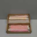 Baquler 6 Pcs Valentine Pastel Pink Flameless Taper Candle Twisted LED 9.65 Inch Taper Candles Battery Operated Spiral Candlesticks for Valentine Wedding Birthday Home Party Holiday Dinner Fireplace