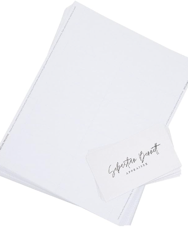 Juvale Printable Business Cards for Self Adhesive Sleeves (3.75x2.36 in, 50 Sheets/500 Pieces) Pack of 12