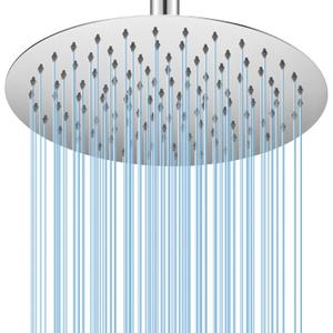 BSTIIU 12 Inch Round Rainfall Shower Head, High Pressure Overhead Shower Heads, Wall Ceiling Mounted Ultra Thin Stainless Steel Shower Head, Chrome
