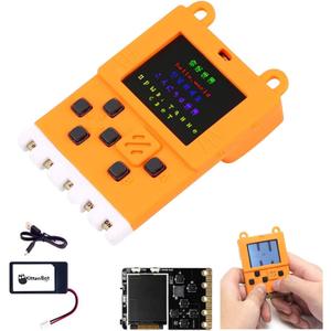 KittenBot Meowbit Card-Sized Retro Game Computer Codable Console for Microsoft Makecode Arcade & Python Video Game Compatible Micro:bit Expansion Board for Robot Building with Battery