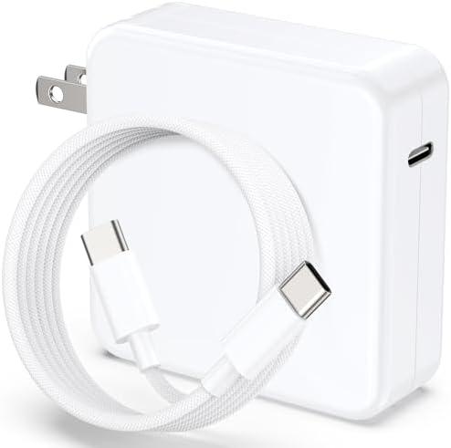 AWUREYIT Mac Book Pro Charger - 118W USB C Laptop Charger Power Adapter Fit MacBook Air 13 14 15 16 inch, MacBook Pro, M1 M2 M3 M4, iPad Pro and All Type C Port Devices, 6.6FT USB-C Braided Cable