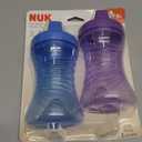 NUK Fun Grips Hard Spout Sippy Cup, 10 oz. | Easy to Hold, BPA Free, Spill Proof Toddler Cup, 2pack, Assorted Color (Teal/Purple)