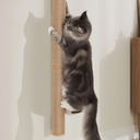 Aechonow 34'' Wall Cat Scratching Post, Wall Mounted Cat Scratcher Furniture for Indoor Active Cats, Tall Sisal Pole for Large Adult Cat Pet Climb Stretch Walk