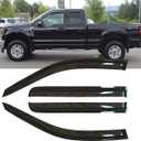 4pcs Original Shatterproof Outside Mount Style Side Window Visor Deflector Rain Guard Vent Window Visors for 97-03 F-150 97-99 F-250 Light Duty Super/Extended Cab with 2 Half Rear 94808