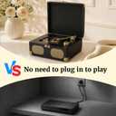 RetroAudio CD Player with Speakers Retro Portable CD Players for Home Music Player with Remote Control,V5.4 Bluetooth in&Out Desktop Suitcase CD Player with AUX in, Headphone Jack,USB PlaybackBlack