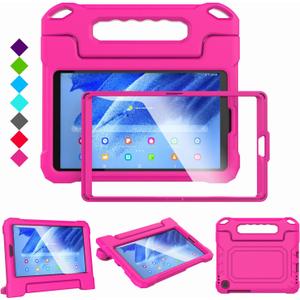 MAISON Kids Case for Samsung Galaxy Tab A9 8.7-inch 2023 SM-X110/X115/X117 & Galaxy Tab A7 Lite 8.7-inch 2021 T220/T225/T227 Shockproof, Built-in Screen Protector Stand Tablet Cover (HPink)