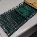 Collapsible Humane Live Animal Cage Trap No-Kill Trapping Kit for Humane Catch Release Rabbits, Stray Cat, Squirrel, Raccoon, All Fit Sized Animals, Heavy Duty, 2-Door 26" x 9.5" x 10.2", Hidden Green