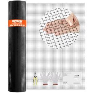 VEVOR Hardware Cloth, 48'' x 50' 1/2inch Galvanized Wire Mesh Roll, 19 Gauge Chicken Wire Fence Roll, Vinyl Coating Metal Wire Mesh for Chicken Coop Barrier, Rabbit Snake Fences, Poultry Enclosures