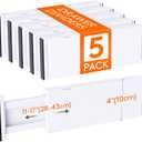 Lifewit 5 Pack Drawer Dividers 4" High, 11-17" Adjustable Dresser Drawer Organizers for Clothes, Expandable Dresser Separators in Bedroom/Bathroom/Kitchen/Vanity/Office Organization and Storage, White