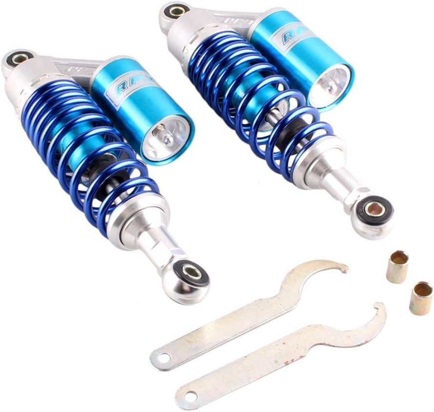 GZYF 11" 280mm Pair Rear Adjustable Air Shock Absorbers Universal for HONDA for Suzuki for Kawasaki for Yamaha Scooter ATV Go Kart Quad Dirt Sport Bikes, Bule (Blue)