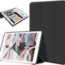 Slim Case for iPad Pro 11-Inch M5 2025 / M4 2024 (6th/5th Generation) with Trifold Stand, Cute Portable Soft TPU Silicone Smart Folio Protective Cover, Auto Sleep/Wake (Black)