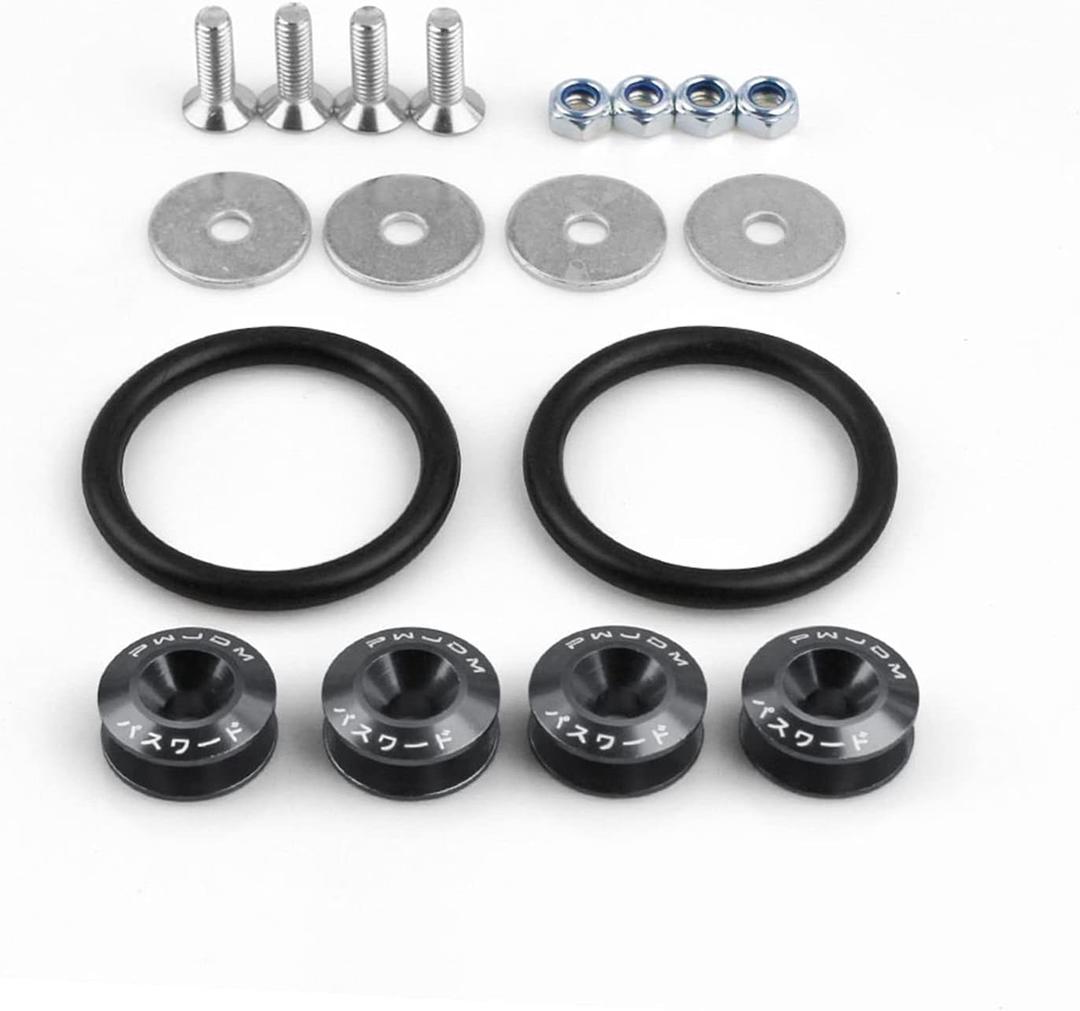 Wheel Lug Nut Racing Chrome Quick Release Fasteners Universal Replacement for Car Front/Rear Bumpers Surrounds Reinforcement RS-QRF001 Wheel Nut Caps (Color : Titanium)