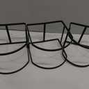 4 Pack Kitchen Plate Holder Organizer for Cabinet Space Saver Dinner Dish Plate Storage Rack Upright Dish Drying Racks Metal Dish Racks Stand for Cupboard and Countertop 2 Large 2 Small Black