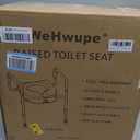 Raised Toilet Seat with Handles for Seniors, 5-inch Rise
