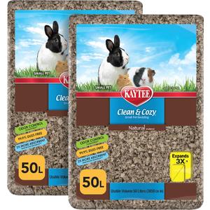 Kaytee Clean & Cozy Natural Paper Bedding, Made for Small Animals, 100 Liters