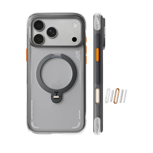 TORRAS Ostand Q3 Air for iPhone 17 Pro Max Case with 360 Magnetic Stand, Fit for MagSafe, Mil-Grade Drop Tested, Camera Control Button, Shockproof Phone Case for iPhone 17 Pro Max 6.9", Shadow Black