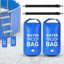 Pool Step Weights, 2Pcs Universal No Breaken Pool Ladder Weights for Above Ground and in-Ground Pool Steps, Waterproof Pool Sand Stair Weights for Pool Steps, Easy&Quick Fill Sand (10L)