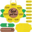 Syhood 24 Set God Says You are Sunflower Craft Kit for Sunday School VBS Religious DIY Christian Bible Craft Kit for School Home Activities