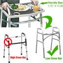 Walker Tray with Non-Slip Grip Mat