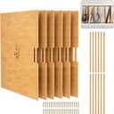 6 Set Wooden Tray Dividers for Cabinets, Kitchen Cookie Baking Sheet Organizer for Cabinet with 12 Slideways & 36 Screws, DIY Cabinet Dividers for Kitchen, Pantry, Closet, Easy to Install