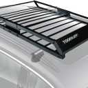 TOOENJOY Roof Rack Cargo Basket, 59 x 35.4 x 4.7 Inch, Anti-Rust Rooftop Cargo Carrier Universal Roof Basket Car Top Luggage Holder for Car, SUV and Truck, 200 lbs Capacity