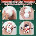 12 Pack Snowman Kits,Fun Build a Snowman Craft for Kids Gifts Winter Family Activity, Christmas Making Snowmen Kit with 12 Scarves, 12 Santa Hats