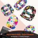Omnipod 5 Adhesive Patches - Omnipod 5 Overpatches Waterproof with Strap Pre-Cut Sweatproof Omnipod Sensor Tape (Graffiti 20pcs)
