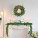 Norfolk Pine Garland, Realistic Christmas Garland, Dense Real Touch Norfolk Pine Garland for Mantle Fireplace Table Wall