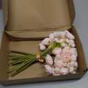 Ranunculus Artificial Flower, 18 Pcs Faux Silk Mini Ranunculus Flowers for DIY Bouquet, Bulk Fake Wedding Filler Flowers for Centerpieces Arrangements Bridal Shower Decorations (Pink)