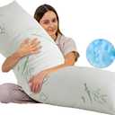 HOXXME Body Pillow for Adults Shredded Memory Foam Long Full Body Pillow for Sleeping with Breathable Cover Firm Hug Large Pillows for Side/Back Sleepers 20x54
