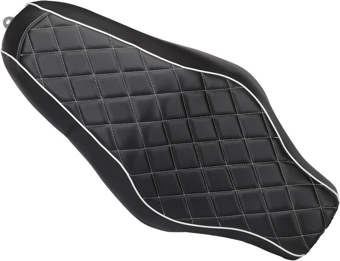 LKV Motorcycle 2-Up Driver Passenger Seats Front Driver Rear Cushion Pad Compatible with Harley Sportster Iron 883 1200 XL XR 48 72 Custom 2014-2016, Diamond